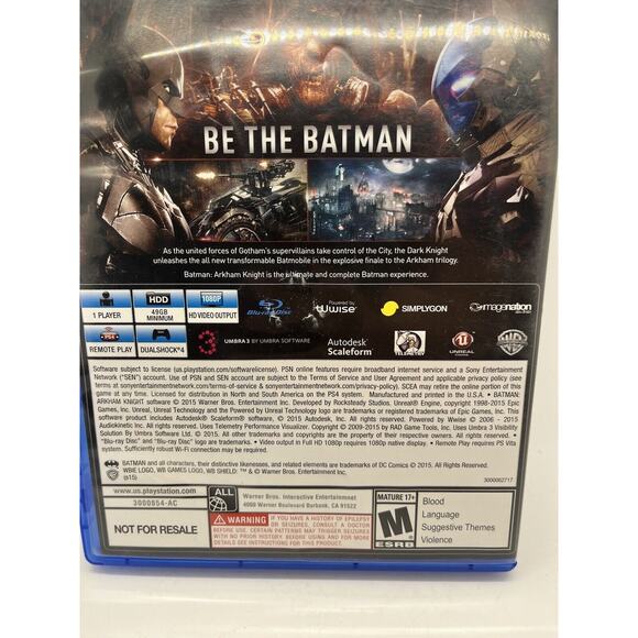 Batman: Arkham Knight PS4 (PlayStation 4, 2015) CIB TESTED & Working - Picture 4 of 6